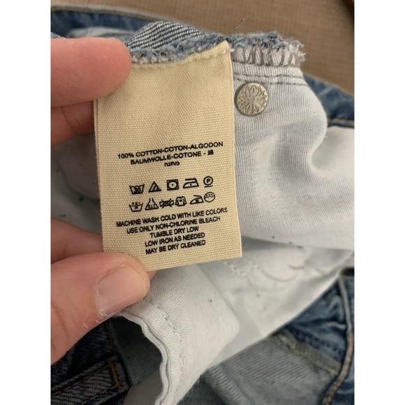 Free People We The Free Hallie Mini Denim Skirt Women's Size 30 Distressed - Picture 5 of 7